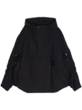 Wooyoungmi logo-patch hooded jacket - Blue