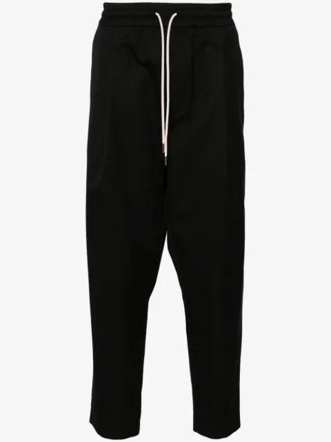 Drôle De Monsieur drawstring twill cropped trousers