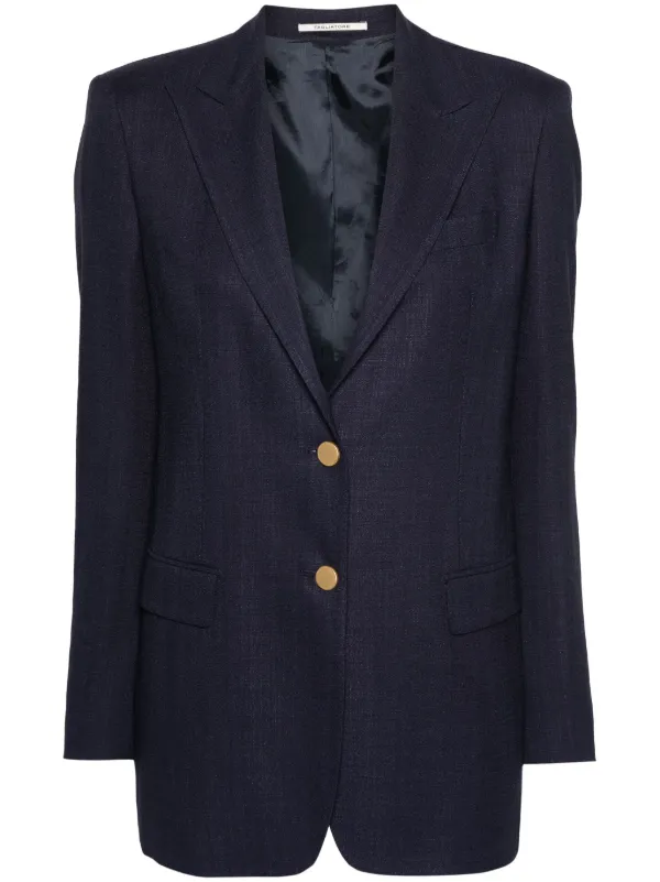 Tagliatore single-breasted Jacquard Blazer | Blue | FARFETCH BH
