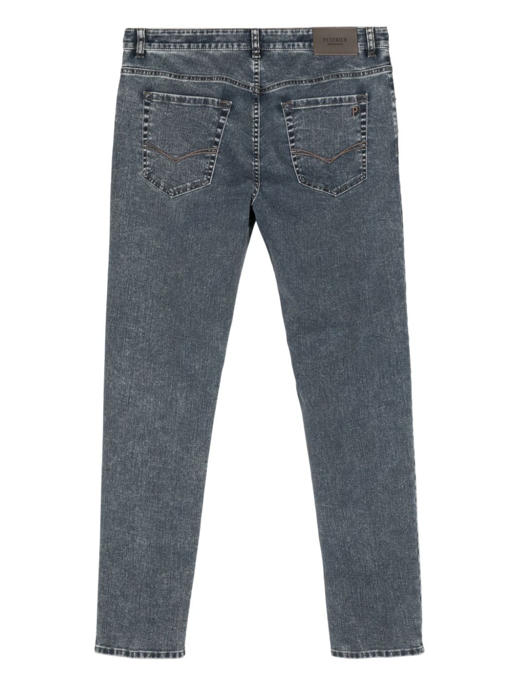 Peserico logo-patch jeans Blauw
