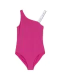 Calvin Klein Kids one-shoulder asymmetric swimsuit - Pink