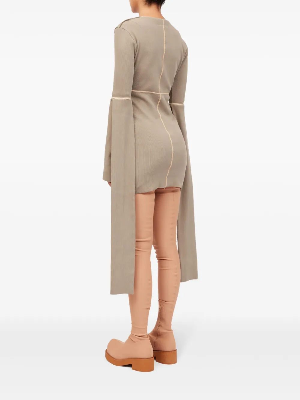 MM6 Maison Margiela Gebreide mini-jurk Beige