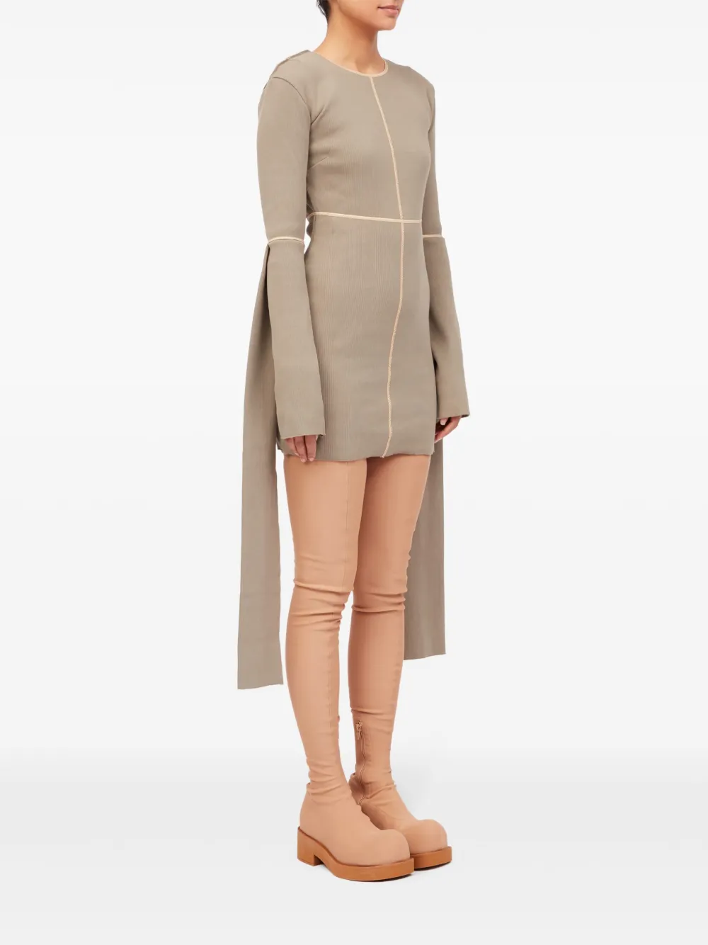 MM6 Maison Margiela Gebreide mini-jurk Beige