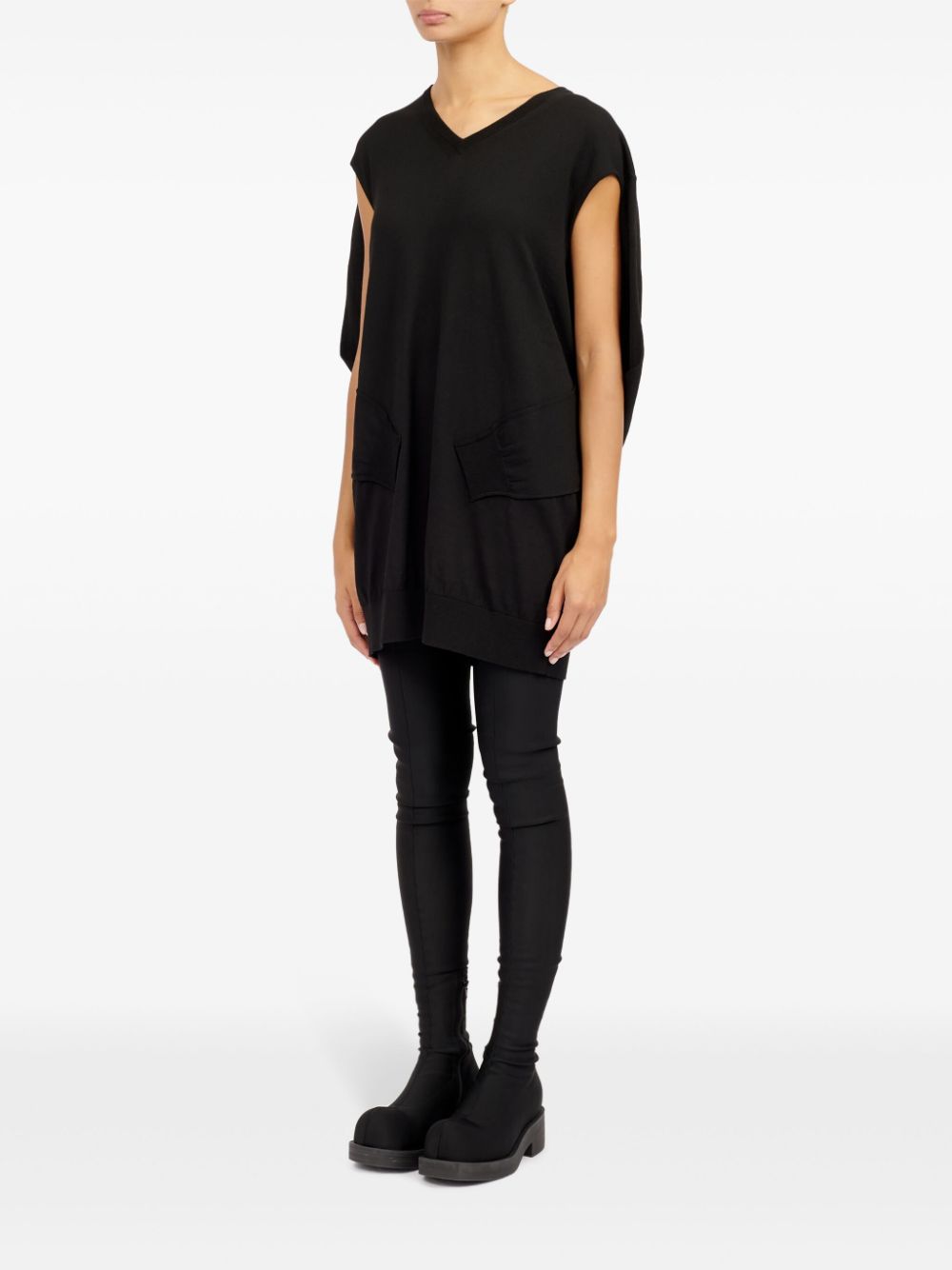 MM6 Maison Margiela V-neck cape-design minidress Women