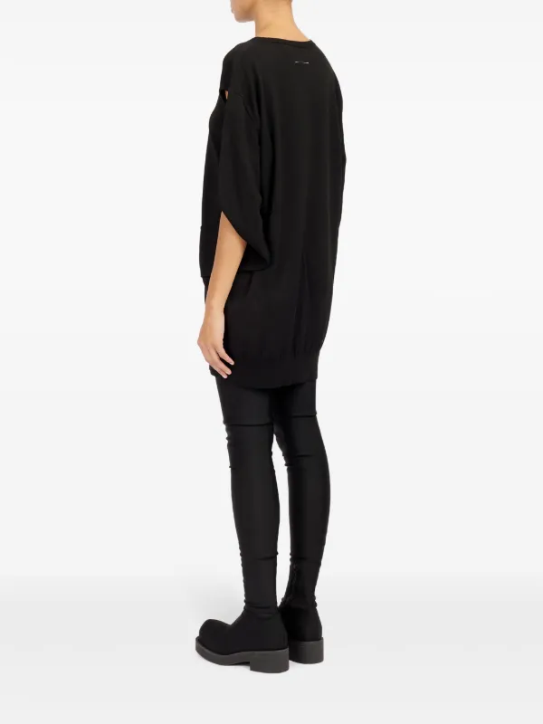 ワンピース Mm6 Maison Margiela Sweatshirt Dress MM6 Maison Margiela Oversized Graphic Hooded Sweatshirt