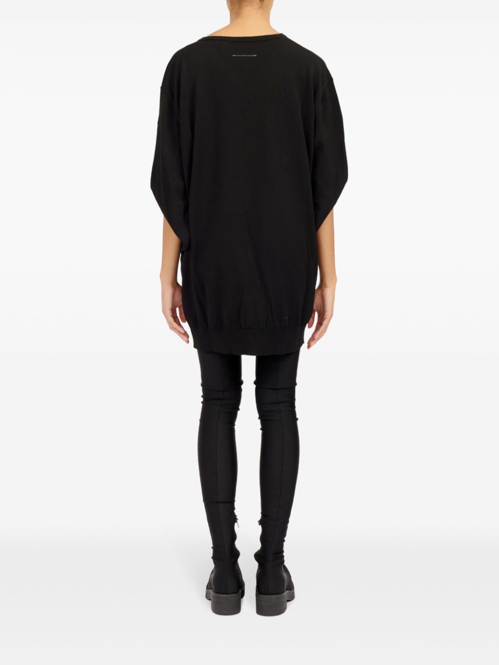 MM6 Maison Margiela V-neck cape-design minidress Women