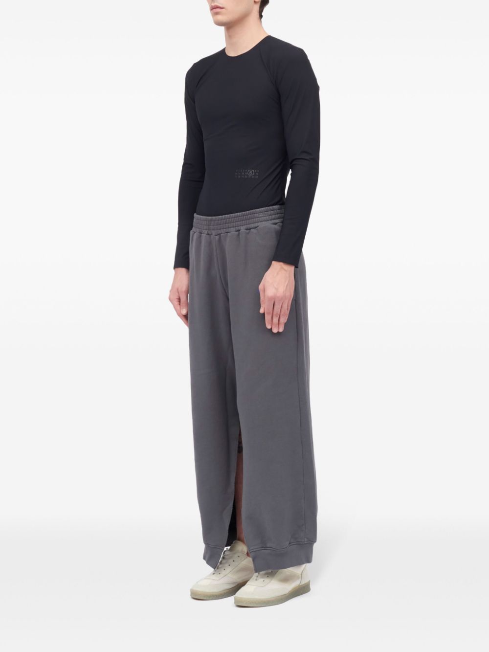 MM6 Maison Margiela slogan-print cotton track pants Women