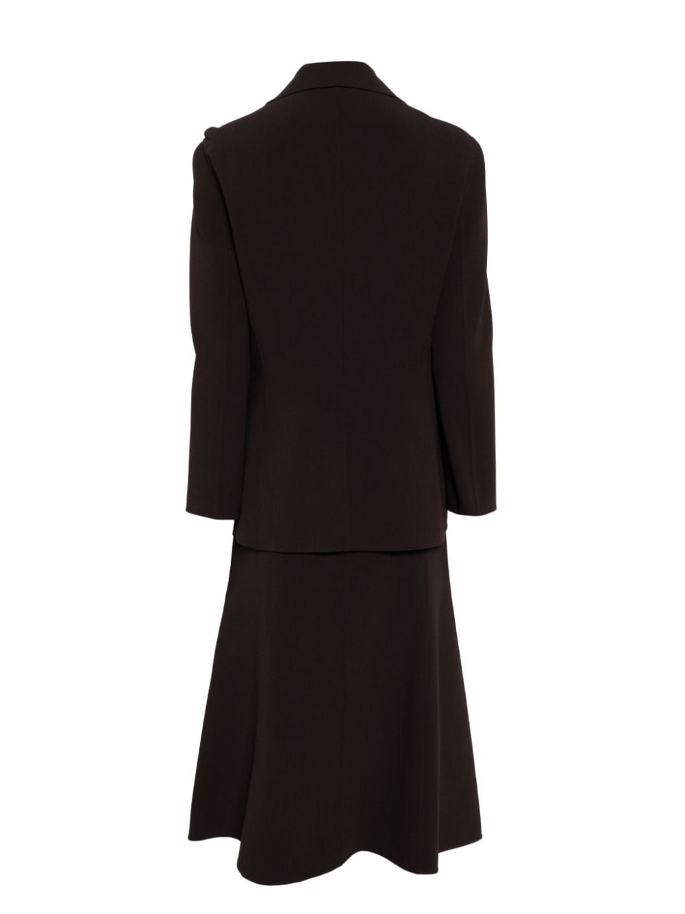 Céline Pre-Owned single-breasted wool skirt suit - Bruin