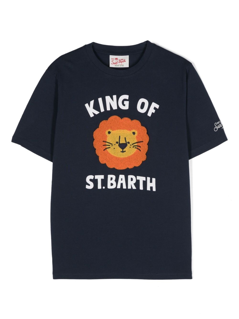 Mc2 Saint Barth Kids' Terry Cloth-motif T-shirt In Blue