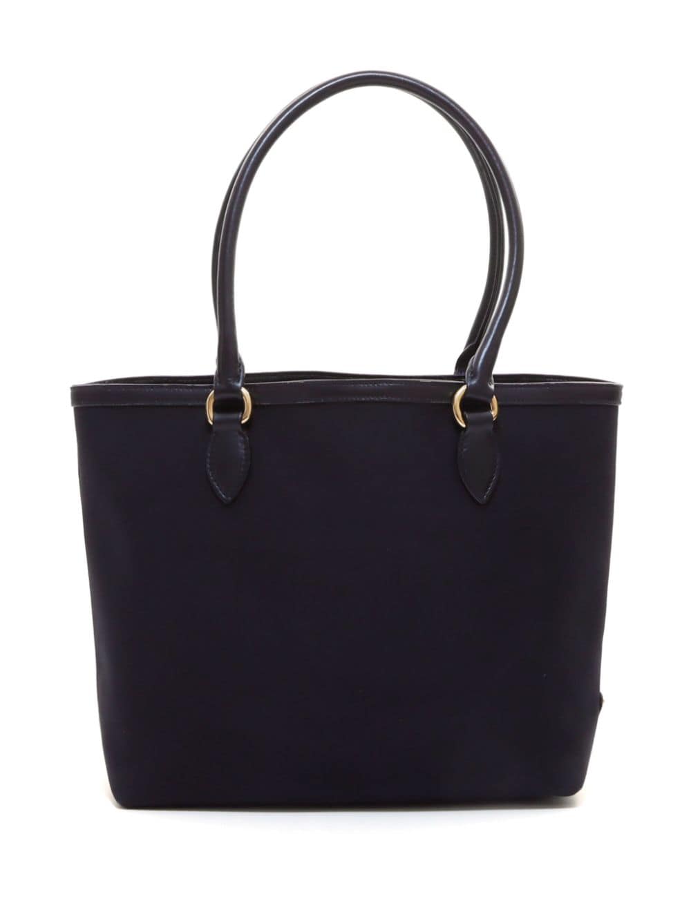 Prada Pre-Owned Canvas shopper met leren afwerking - Zwart