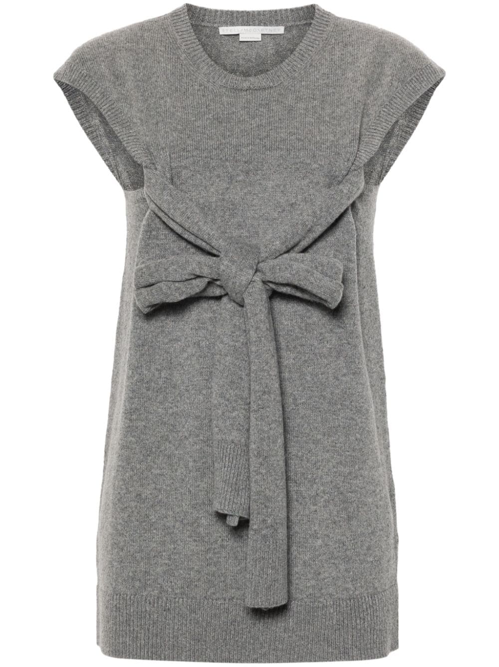 Stella Mccartney Mélange Fisherman's-knit Top In Grey