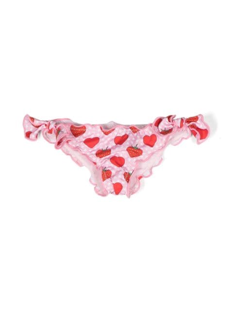 Crick strawberry-print bikini bottoms