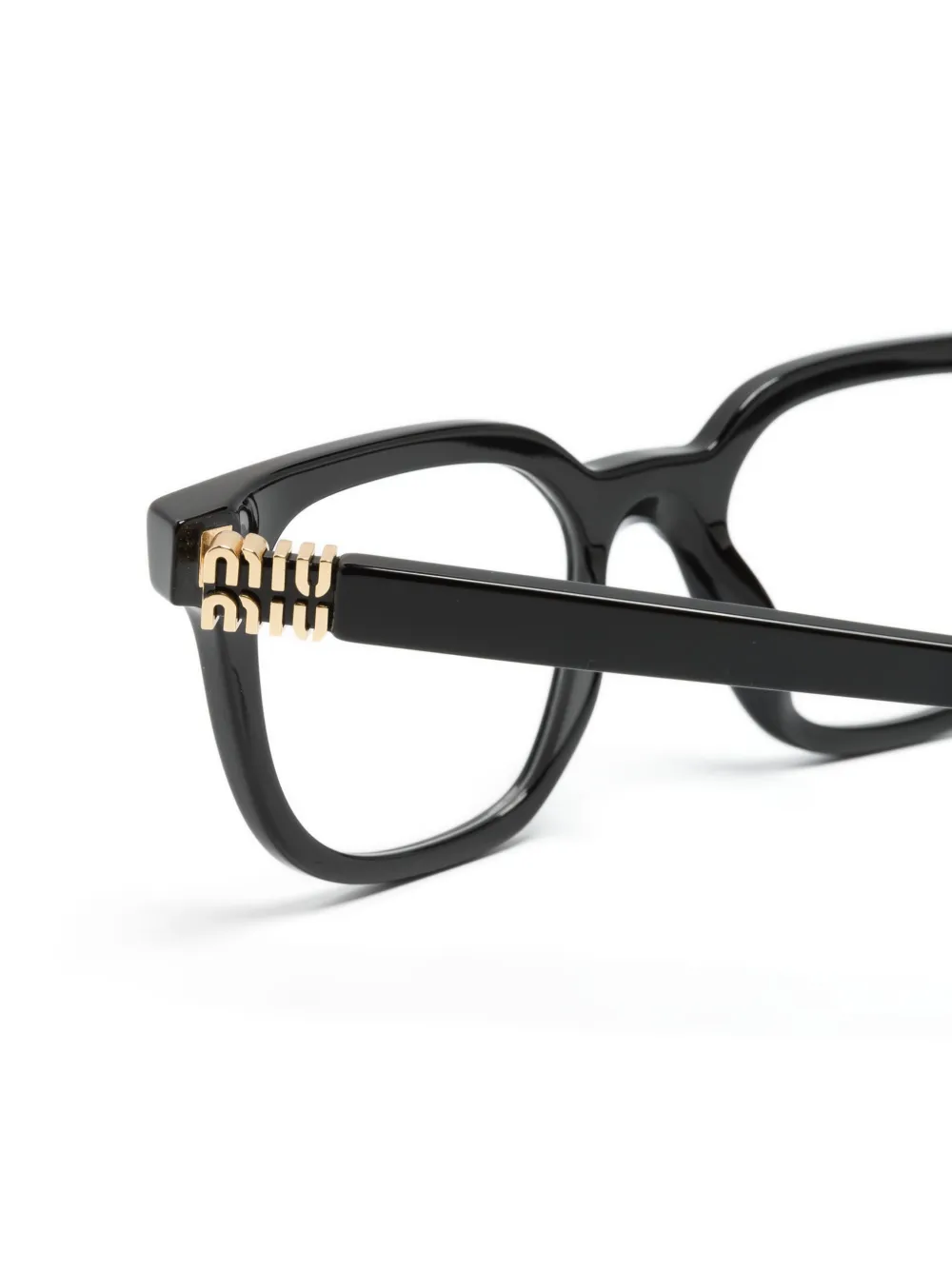 Shop Miu Miu Square-frame Glasses In Black