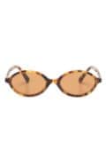 Miu Miu Eyewear tortoiseshell oval-frame sunglasses - Brown