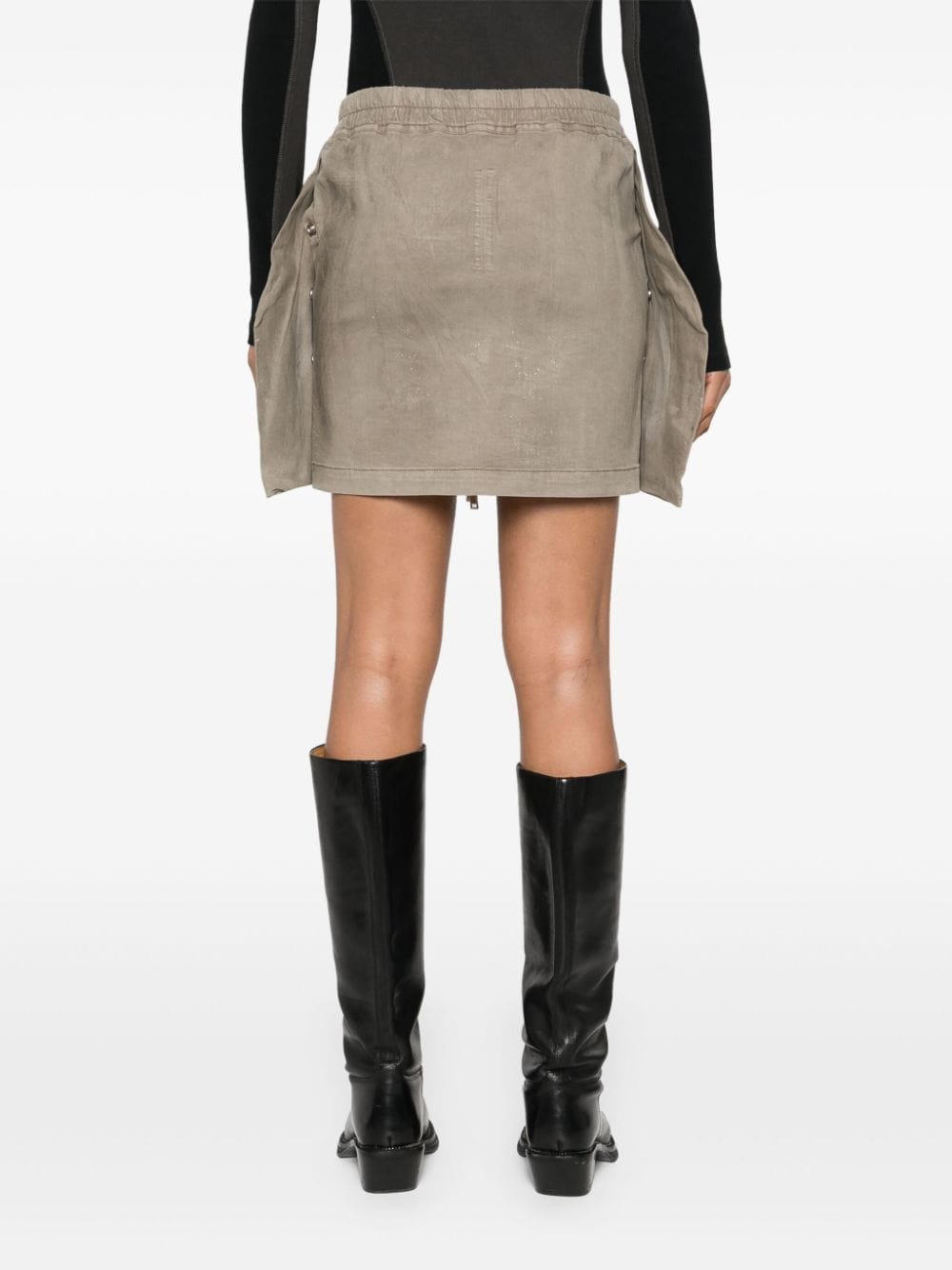 Shop Rick Owens Drkshdw Babel Mini Skirt In Brown
