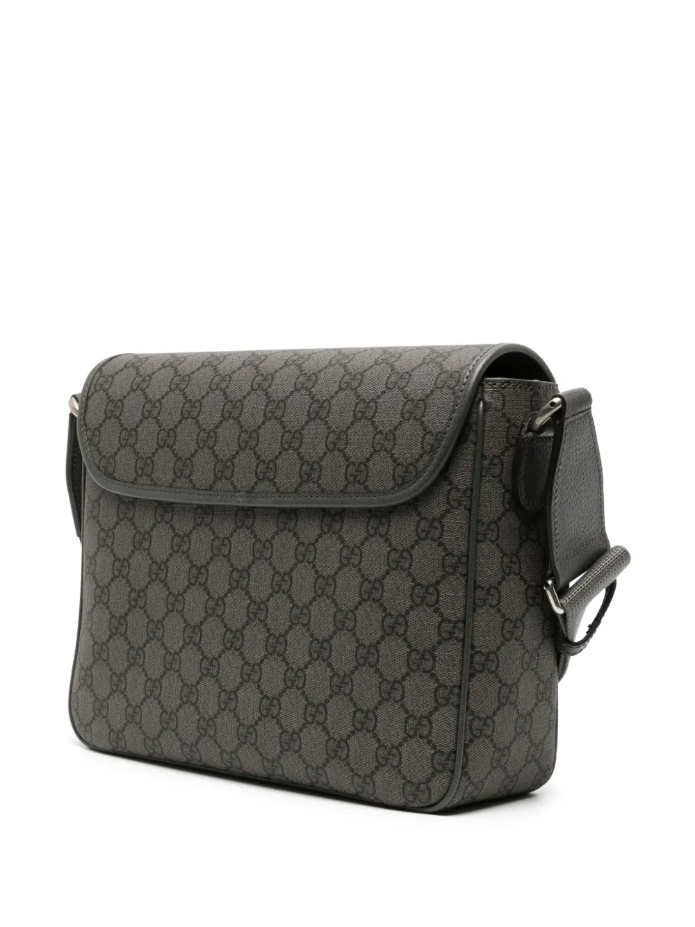 Shop Gucci Medium Ophidia Gg Canvas Shoulder Bag In Grau