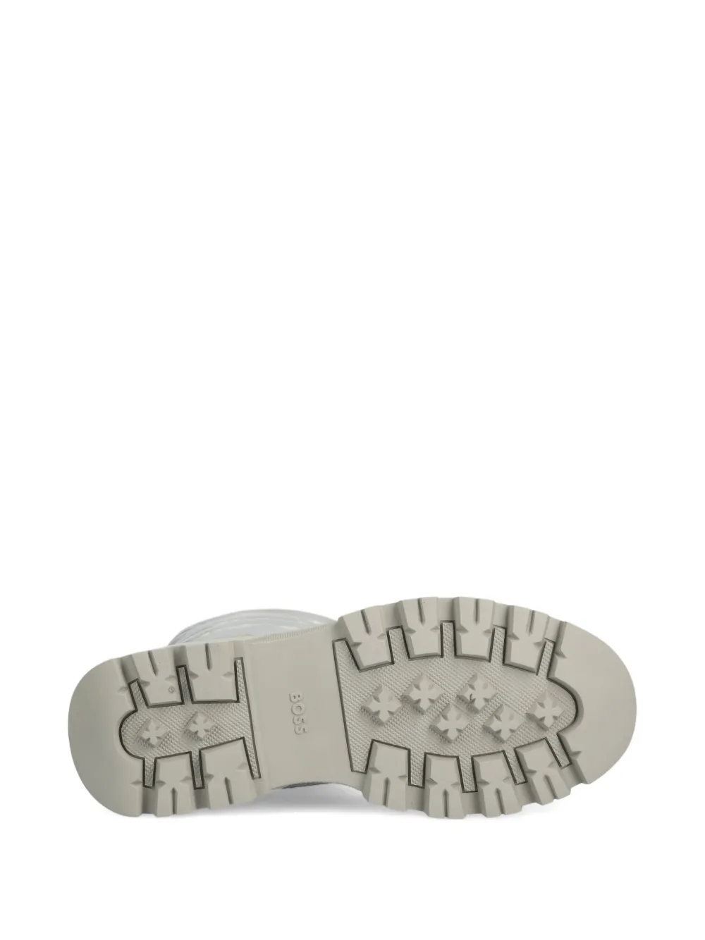 BOSS quilted padded ankle boots Silver