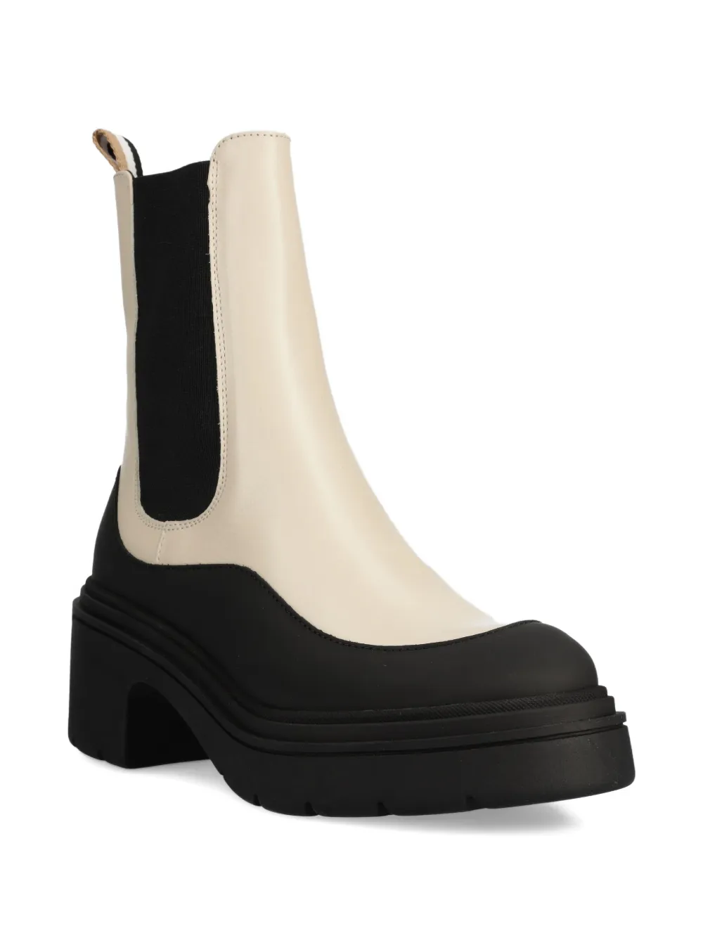 BOSS 70mm elastic-panels platform chelsea boots White