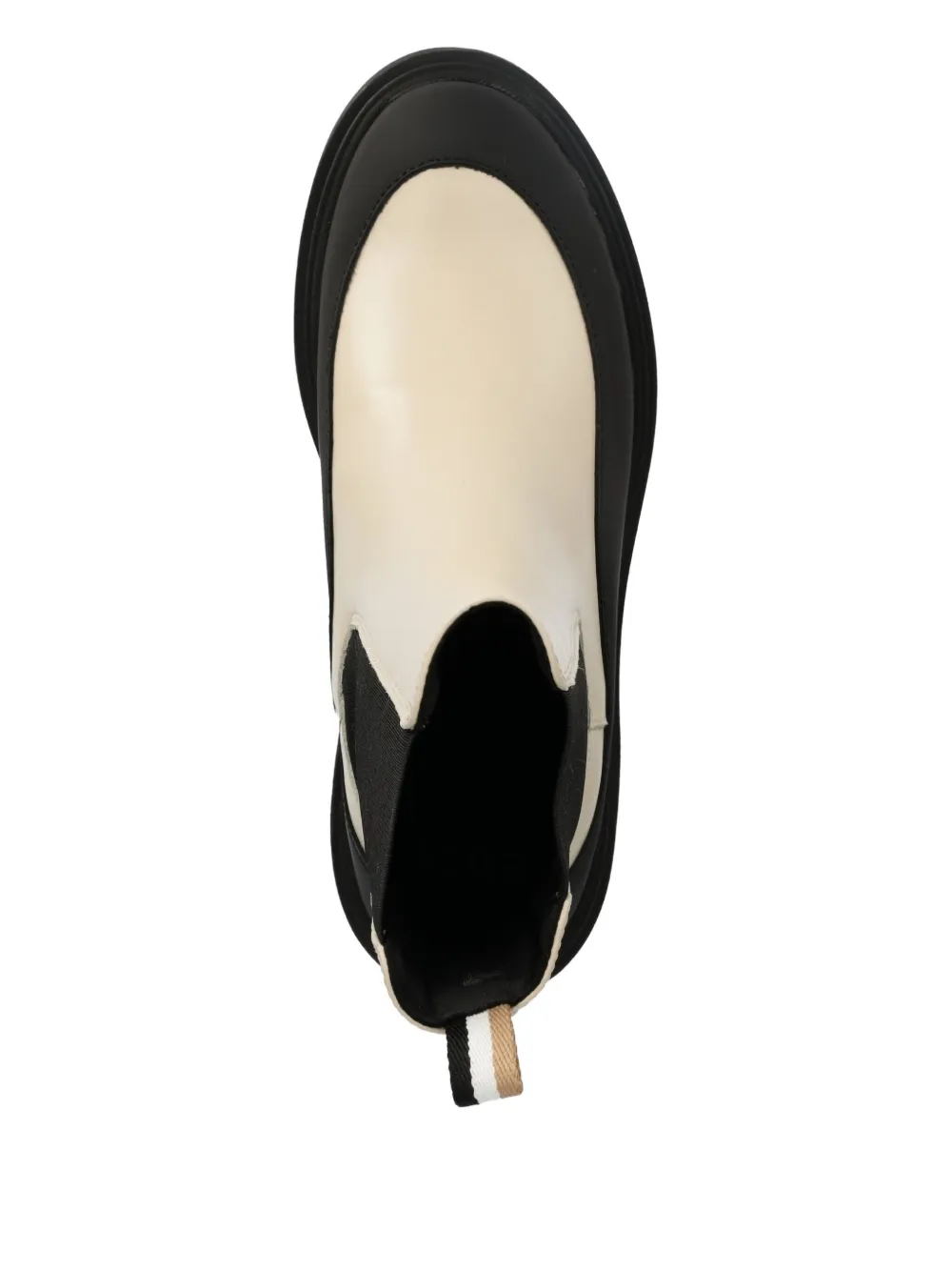 BOSS 70mm elastic-panels platform chelsea boots White