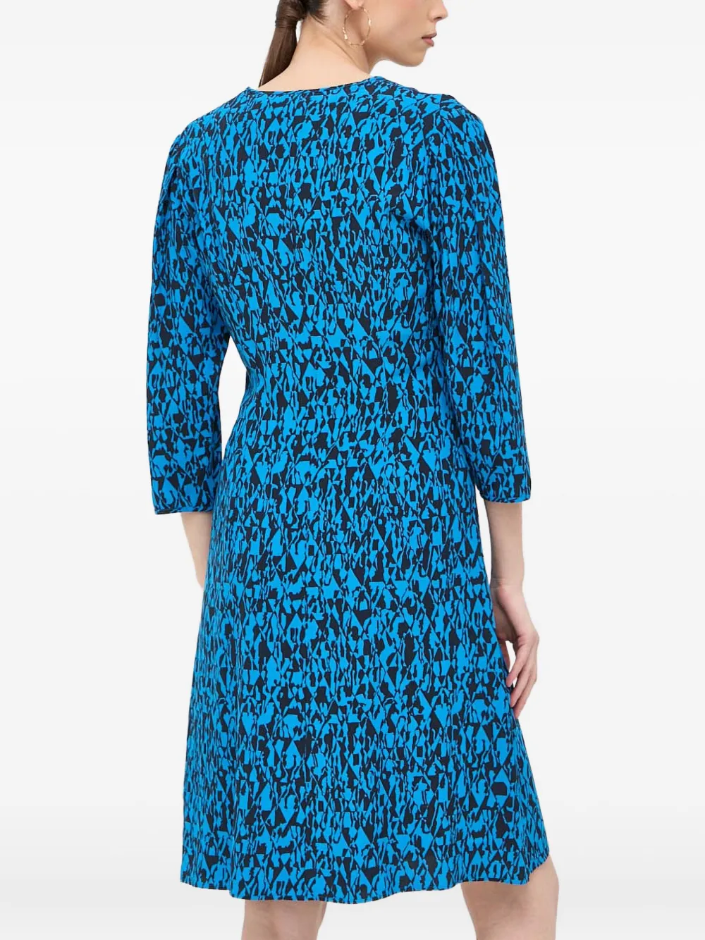 Hugo Boss Abstract-print Mini Dress In Blue