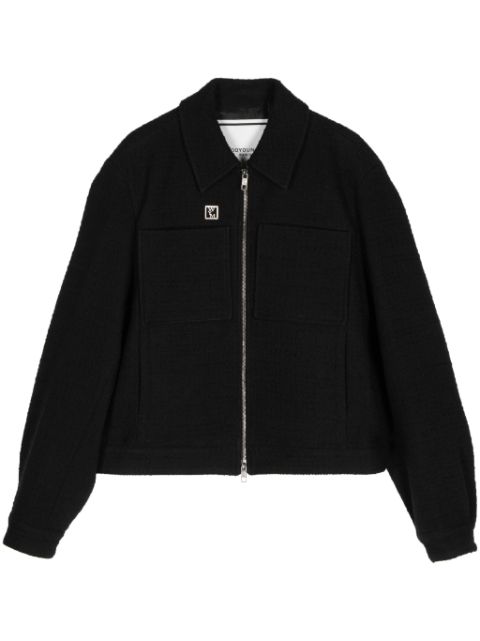 Wooyoungmi appliqué-logo tweed jacket