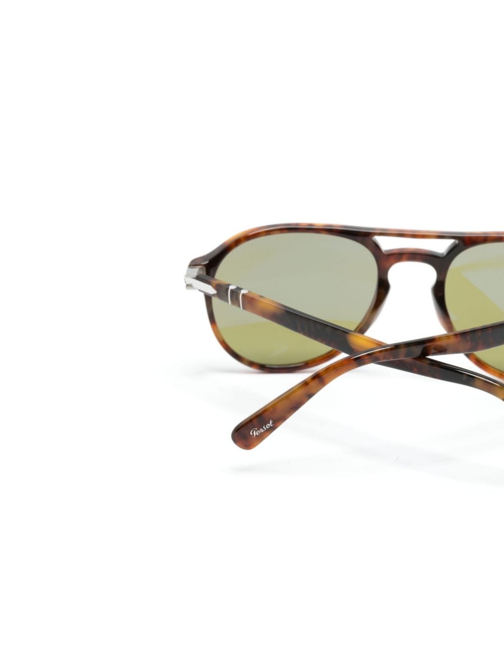 Shop Persol Tortoiseshell Pilot-frame Sunglasses In Brown