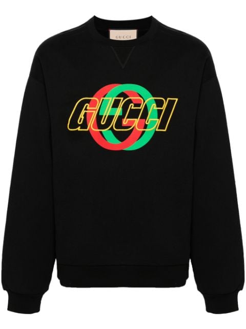 Gucci logo-embroidered cotton sweatshirt