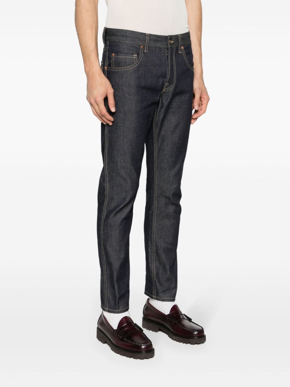 Shop Gucci Low-rise Tailored Jeans In Blau