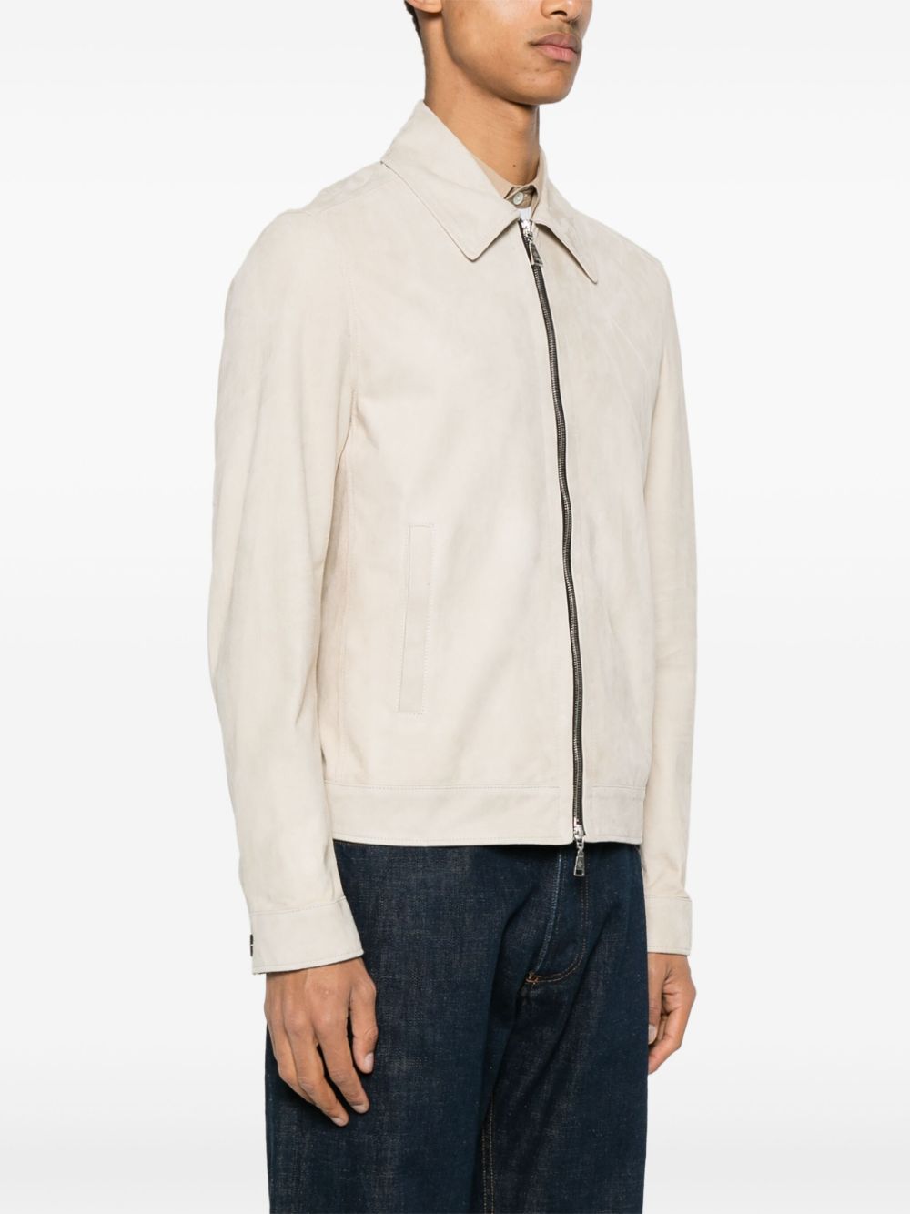 Tagliatore suede zipped jacket Men