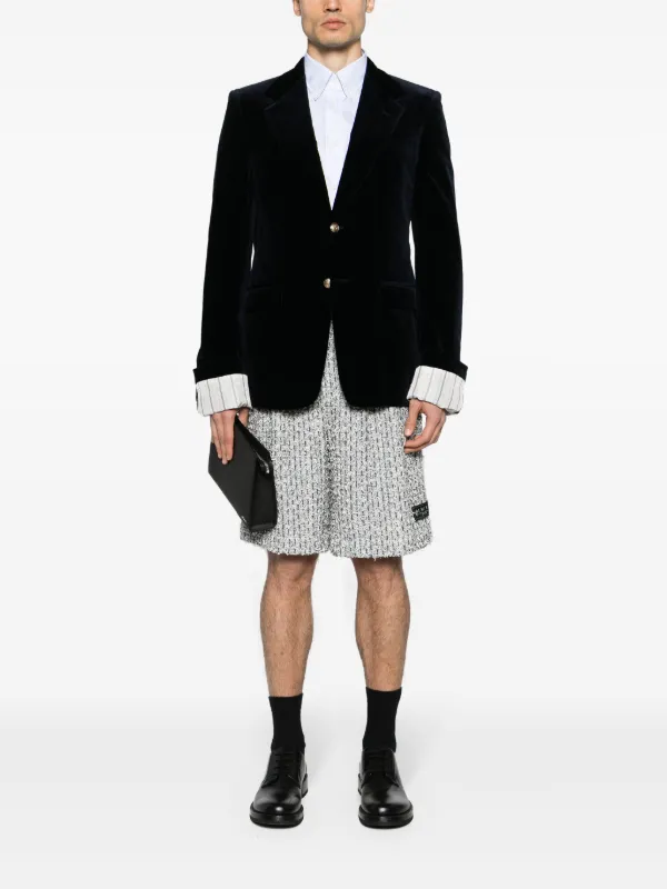 Gucci single-breasted Velvet Blazer | Blue | FARFETCH Gucci single-breasted Velvet Blazer | Blue | FARFETCH