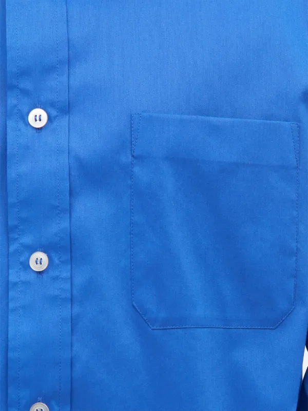 MM6 Maison Margiela pointed-collar button-up Shirt | Blue