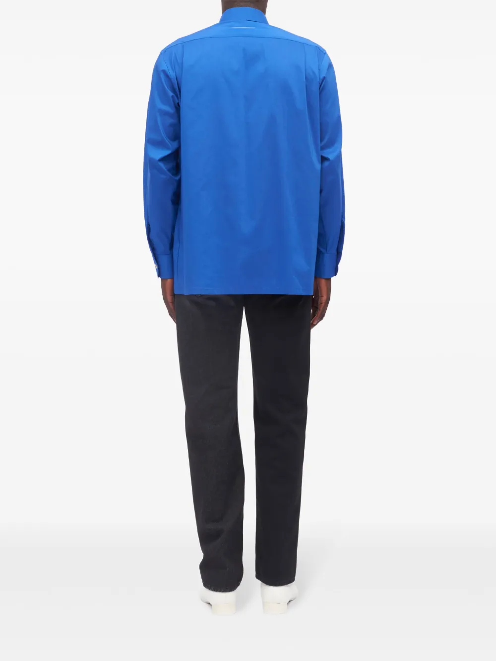 MM6 Maison Margiela Button-up overhemd met puntkraag Blauw
