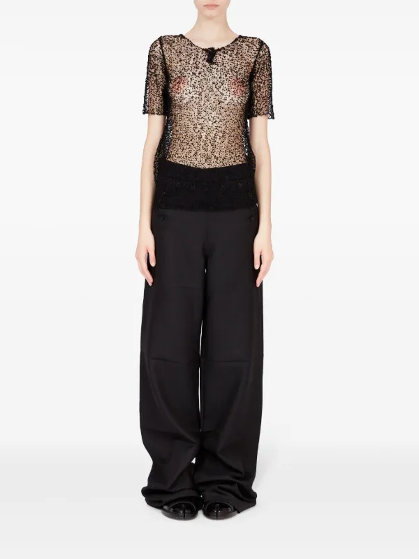 Maison Margiela ドット セミシアートップ | ブラック | FARFETCH JP