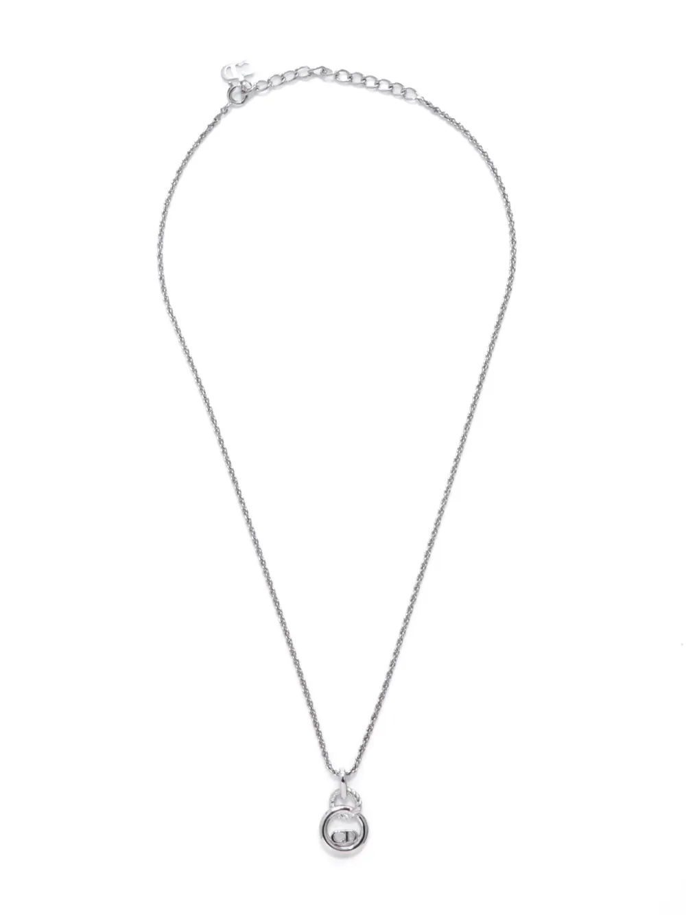 Christian Dior Pre-Owned CD pendant necklace - Zilver