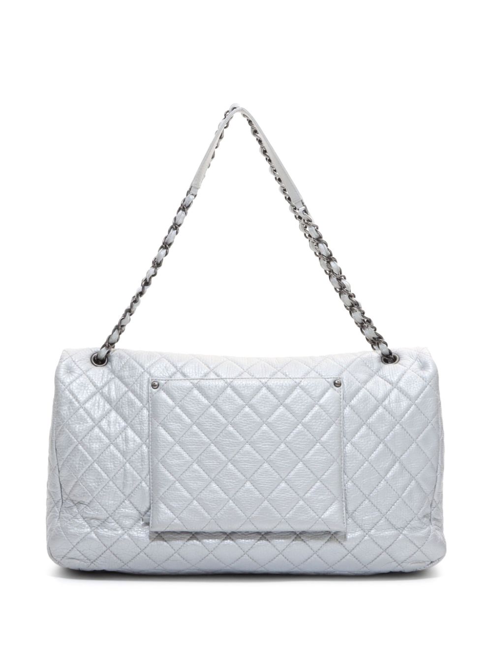 CHANEL Pre-Owned 2017 diamond-quilted leather shoulder bag - Zilver