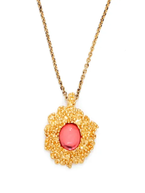 Saint Laurent Pre-Owned stone-pendant necklace