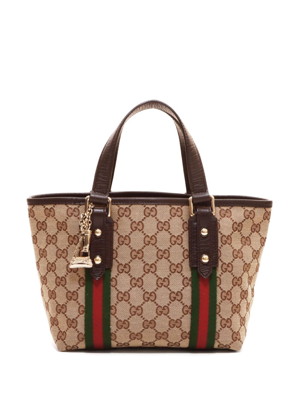 Pre-owned Gucci Gg Canvas Tote Bag In Brown