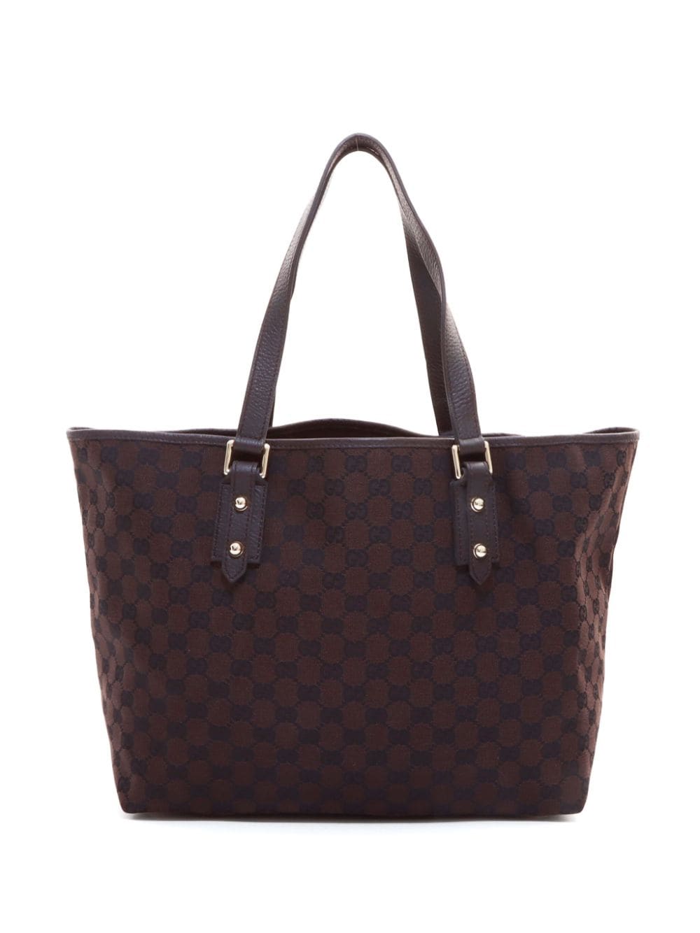 Pre-owned Gucci Gg Canvas Tote Bag In Brown