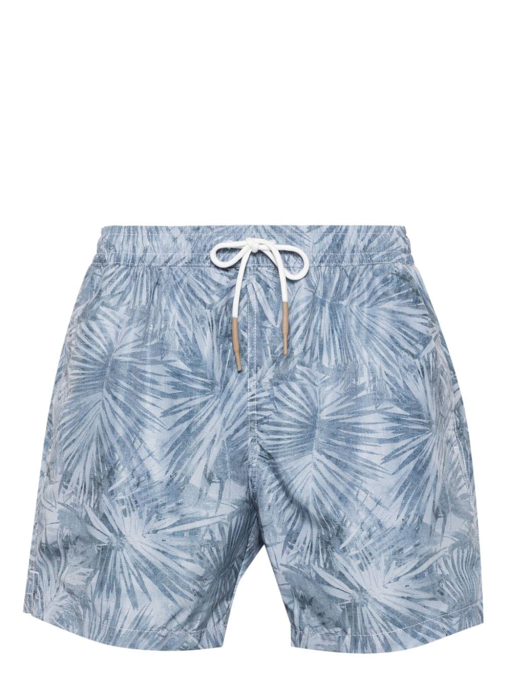 Eleventy graphic-print swim shorts Blauw