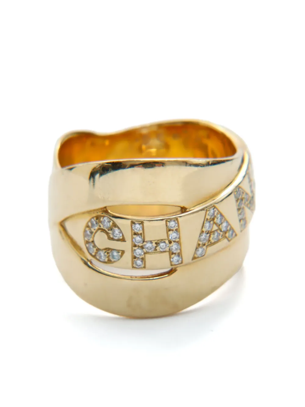 Pre-owned Chanel 2000 18kt Yellow Gold Ring