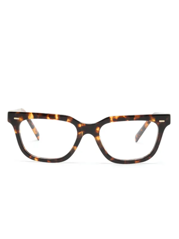 Miu Miu Eyewear Tortoiseshell rectangle frame Glasses Brown FARFETCH LB