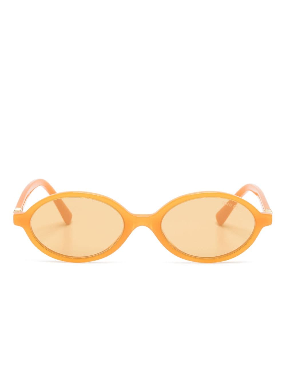Miu Eyewear Regard zonnebril met ovaal montuur Oranje