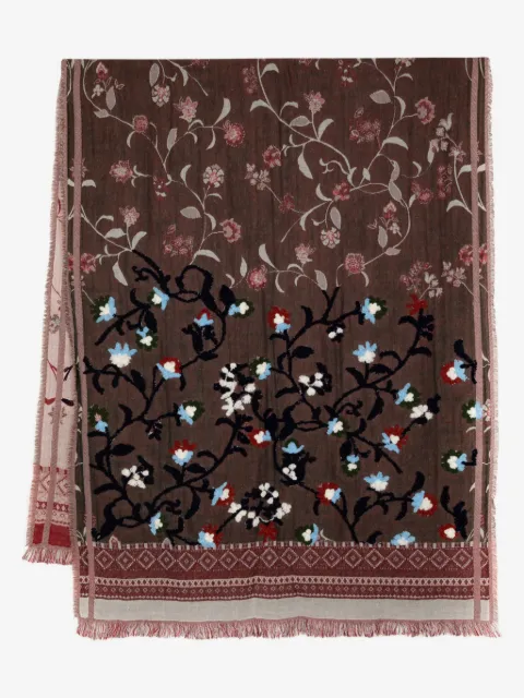 Leathersmith of London floral-embroidered scarf