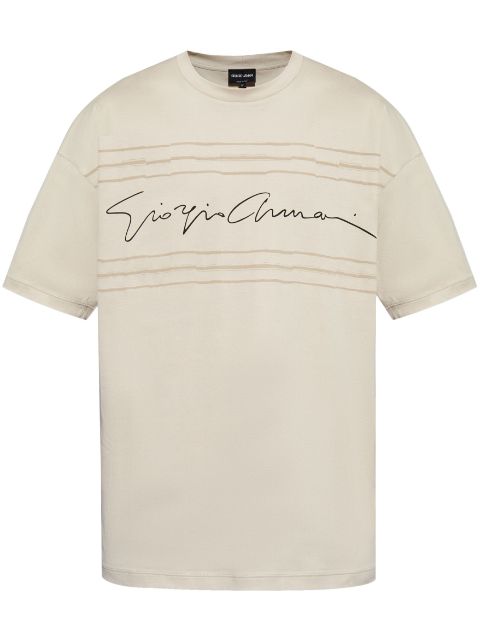 Giorgio Armani logo-print cotton t-shirt Men