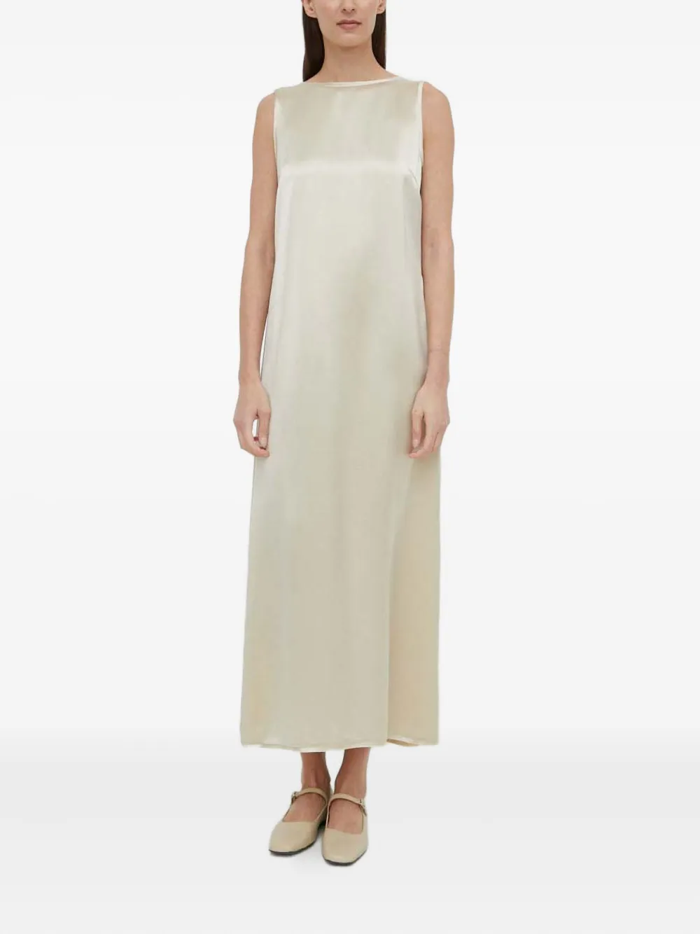 By Malene Birger Sleeveless Open-back Maxi Dress In Neutral