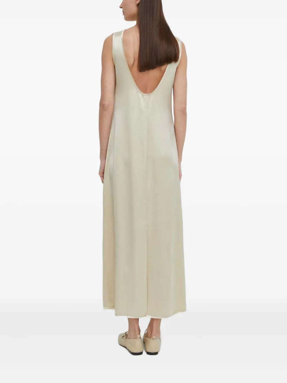 By Malene Birger Sleeveless Open-back Maxi Dress In Neutral