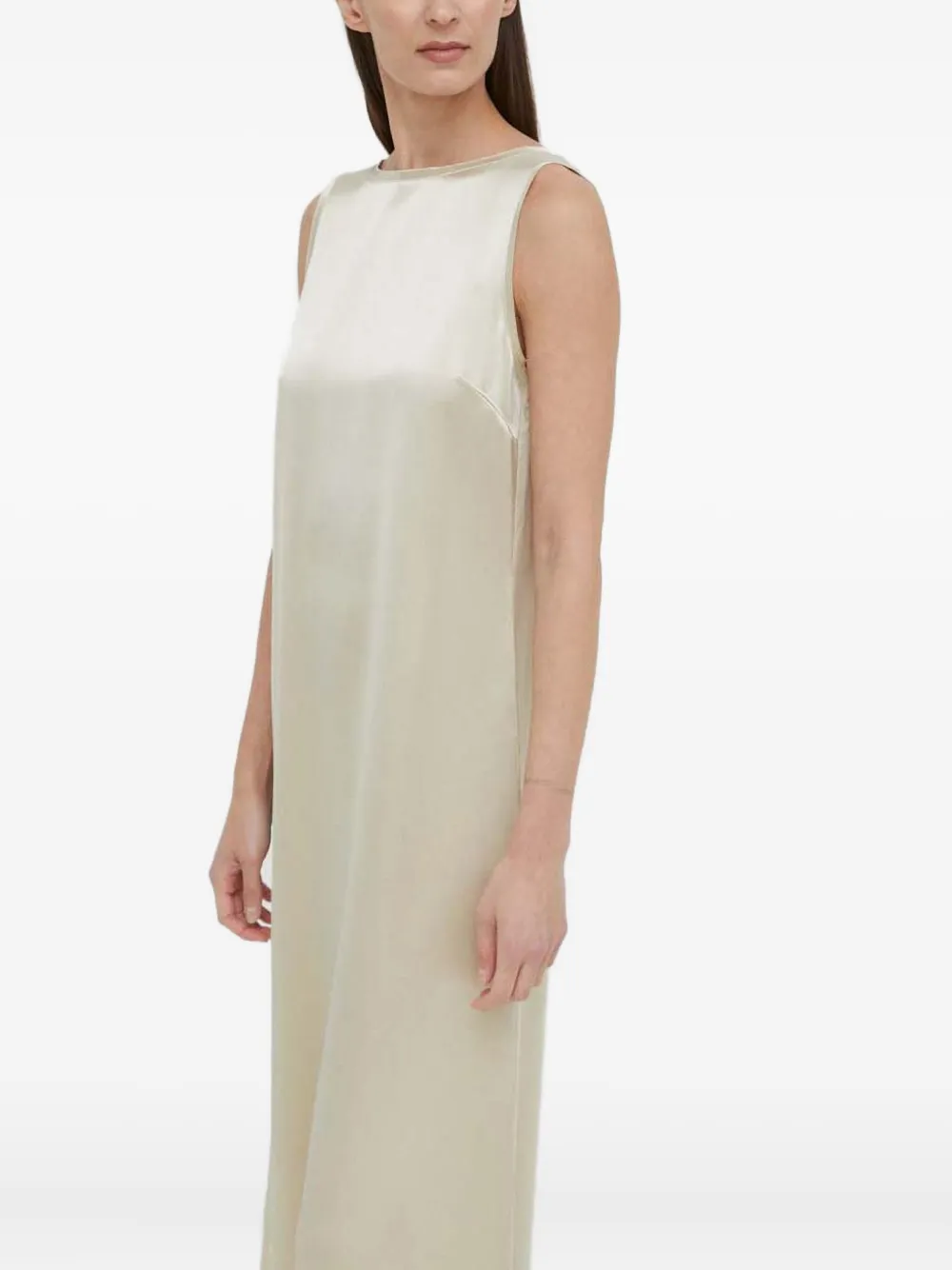 By Malene Birger Sleeveless Open-back Maxi Dress In Neutral