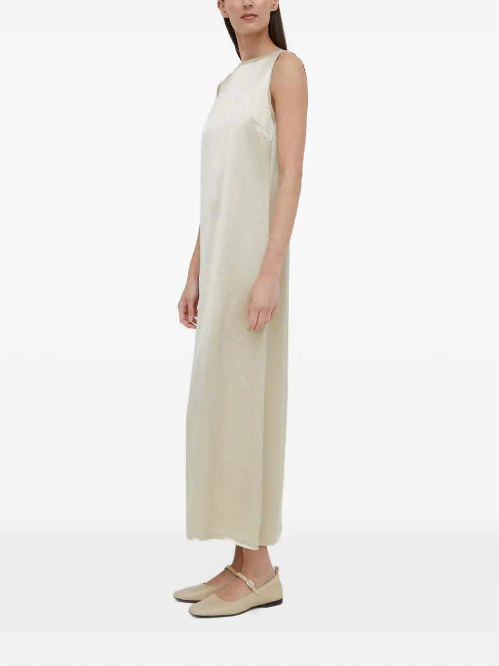 By Malene Birger Sleeveless Open-back Maxi Dress In Neutral