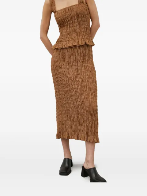 By Malene Birger ruffled midi skirt