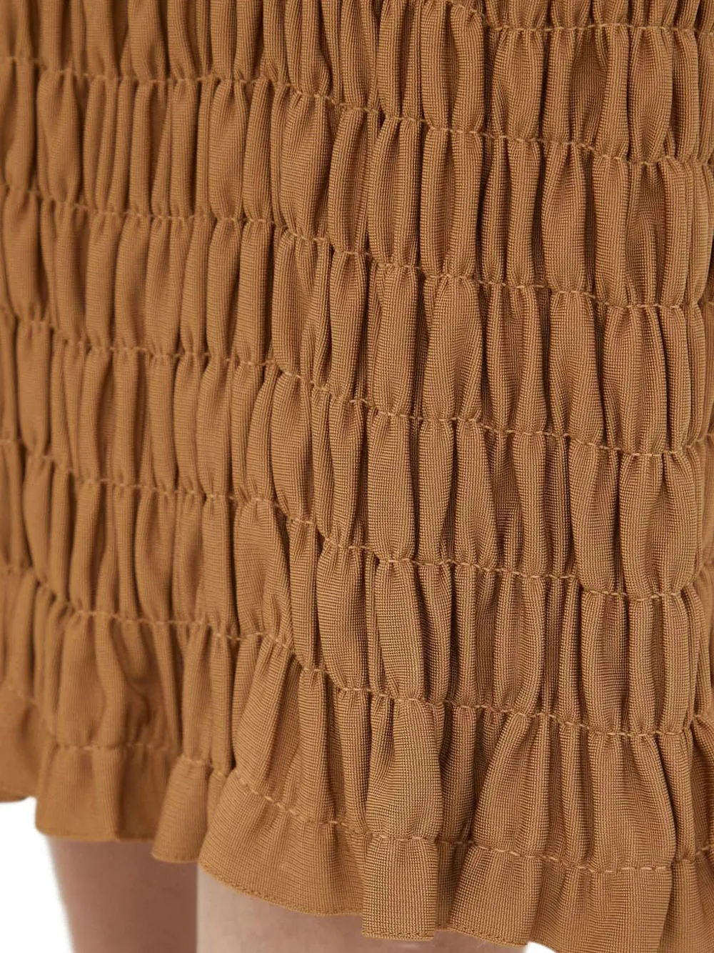 By Malene Birger Midi-rok met ruches Bruin